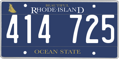 RI license plate 414725