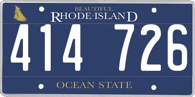 RI license plate 414726