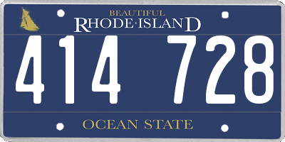 RI license plate 414728
