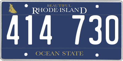 RI license plate 414730