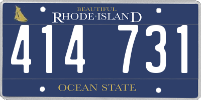RI license plate 414731