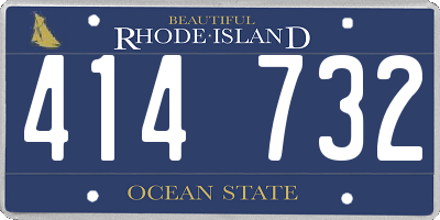 RI license plate 414732