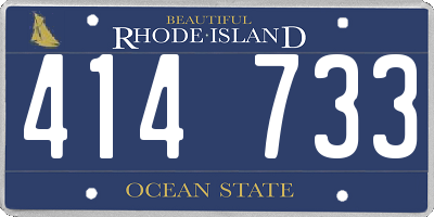 RI license plate 414733