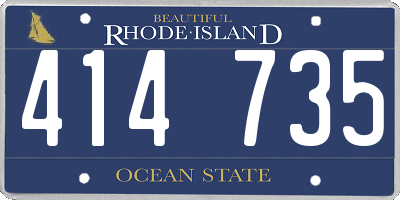 RI license plate 414735