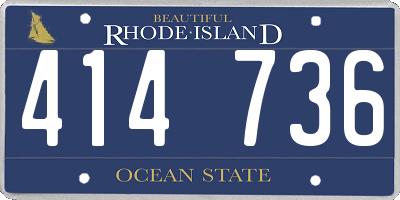 RI license plate 414736