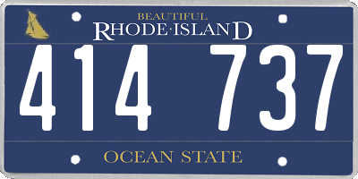 RI license plate 414737