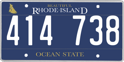 RI license plate 414738