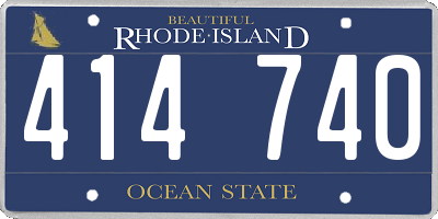 RI license plate 414740
