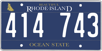 RI license plate 414743