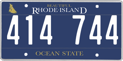 RI license plate 414744