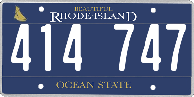 RI license plate 414747