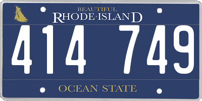 RI license plate 414749
