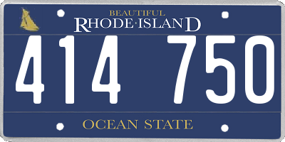RI license plate 414750