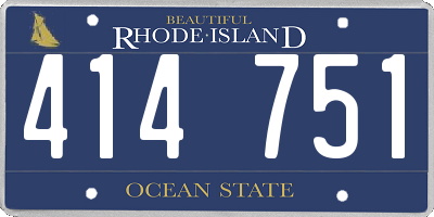 RI license plate 414751
