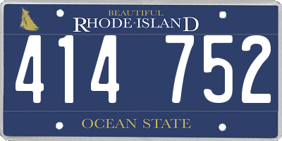 RI license plate 414752