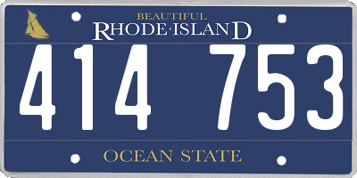 RI license plate 414753
