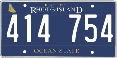 RI license plate 414754