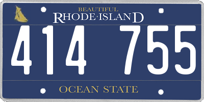 RI license plate 414755
