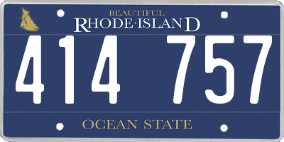 RI license plate 414757