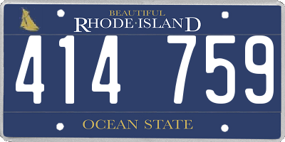 RI license plate 414759