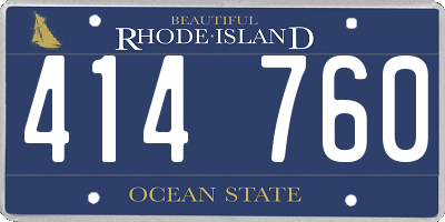 RI license plate 414760