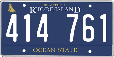 RI license plate 414761