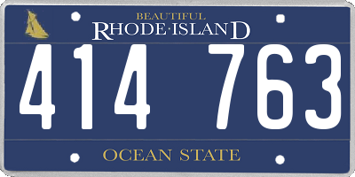 RI license plate 414763