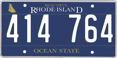 RI license plate 414764