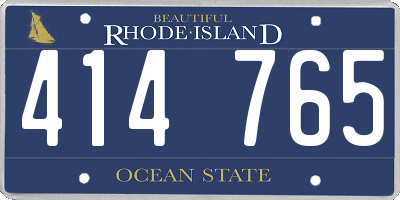 RI license plate 414765