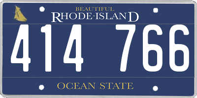 RI license plate 414766