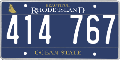 RI license plate 414767