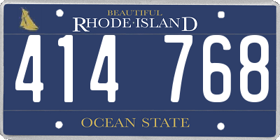 RI license plate 414768