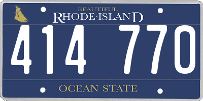 RI license plate 414770