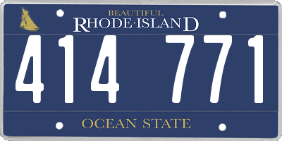 RI license plate 414771