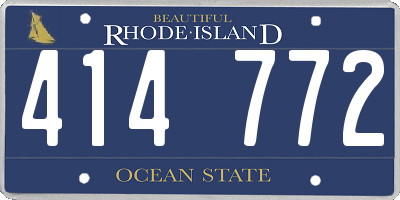 RI license plate 414772