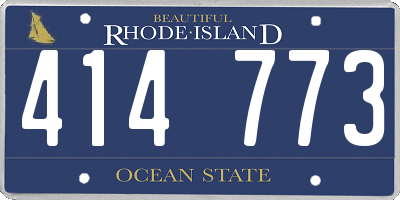 RI license plate 414773
