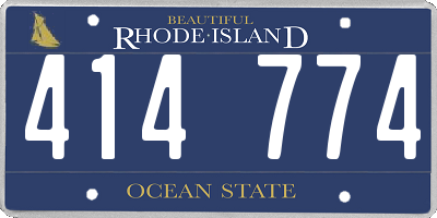 RI license plate 414774