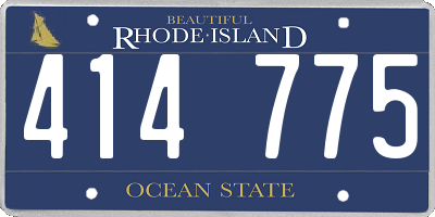 RI license plate 414775