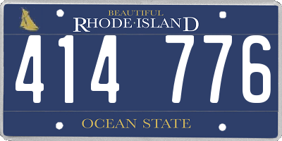 RI license plate 414776