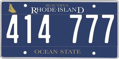 RI license plate 414777