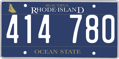 RI license plate 414780