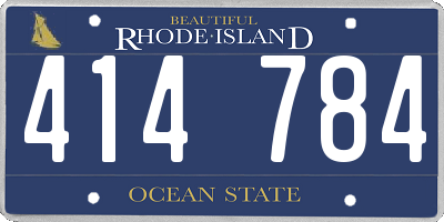 RI license plate 414784
