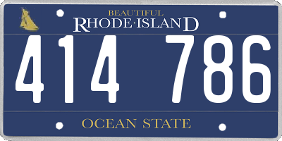 RI license plate 414786
