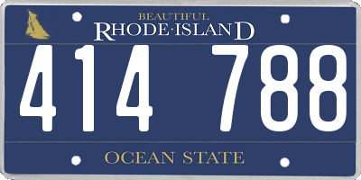 RI license plate 414788