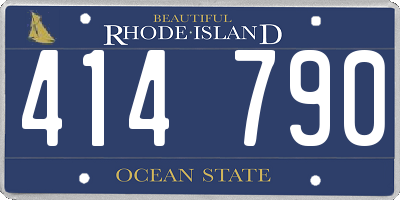 RI license plate 414790