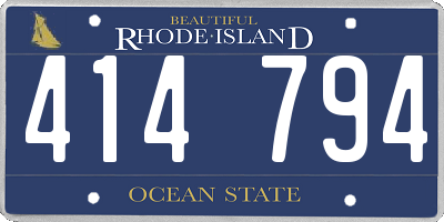 RI license plate 414794