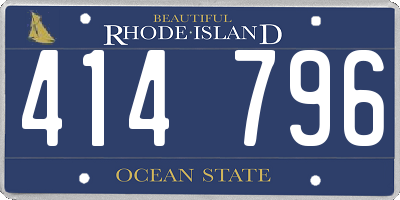 RI license plate 414796