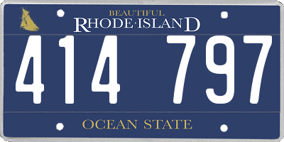 RI license plate 414797