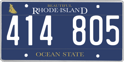 RI license plate 414805