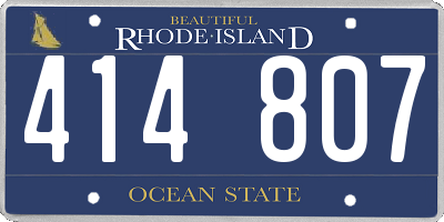 RI license plate 414807